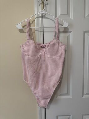 Abercrombie & Fitch Pink Textured One-Piece Swimsuit